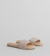 Go To Rhinestone Band Flat Sandals