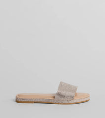 Go To Rhinestone Band Flat Sandals