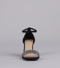 Pretty Little Sparkle Rhinestone Wedge Heels