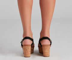 Pop The Cork Sling Back Wedges