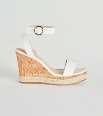 Ready For Brunch Cork Espadrille Wedges