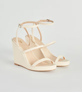 In The Sun Strappy Platform Wedges