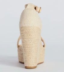Summer Mode Espadrille Platform Wedge Heels