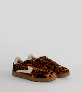 Wildly Cute Leopard Faux Suede Sneakers