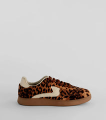 Wildly Cute Leopard Faux Suede Sneakers