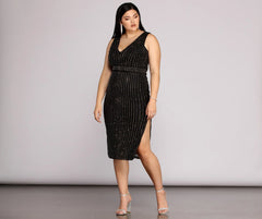 Plus Arielle Heat Stone Midi Dress
