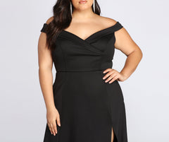 Plus Lucy Formal High Slit Dress