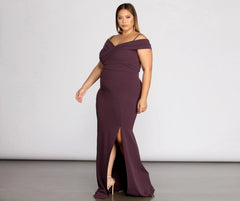 Plus Aurora Formal High Slit Mermaid Dress