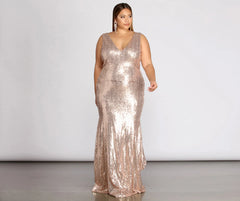 Plus Harmony Sparkling Sequin Dress
