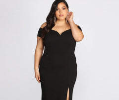 Plus Oriana Off-Shoulder Gown