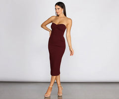 Lyla Formal Crepe Midi Dress