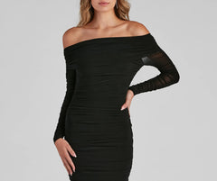 Giada Formal Ruched Midi Bodycon