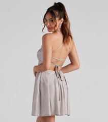 Ariana Glitter Knit Party Dress