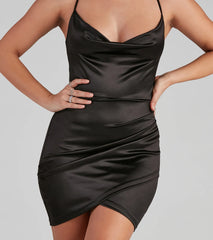 Colbie Satin Bodycon Party Dress