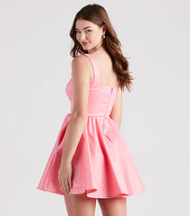 Lydia Taffeta Skater Party Dress