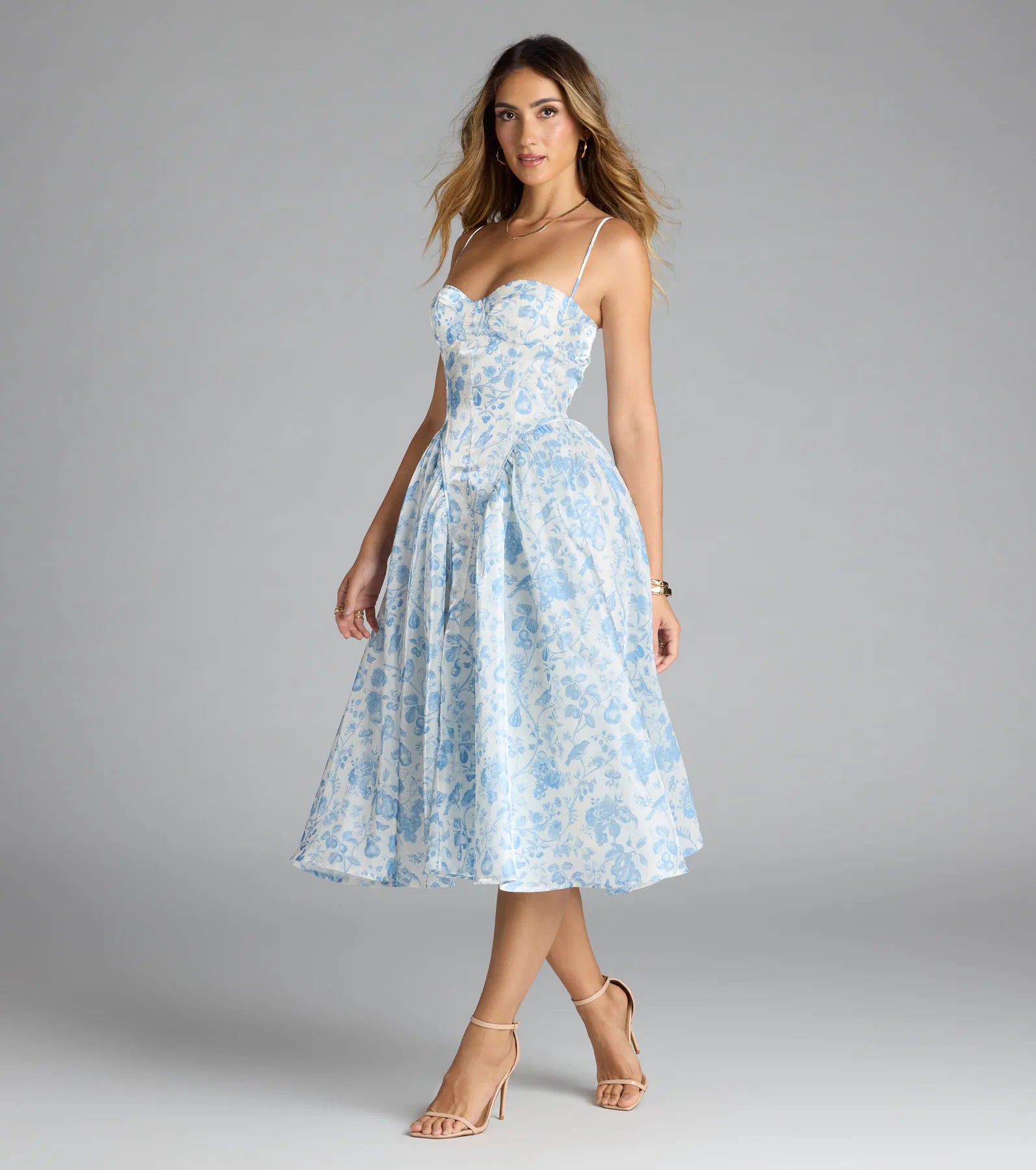 Clarabelle Sweetheart A-Line Midi Formal Dress