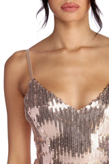 Nayla Formal Sequin Fringe Dress