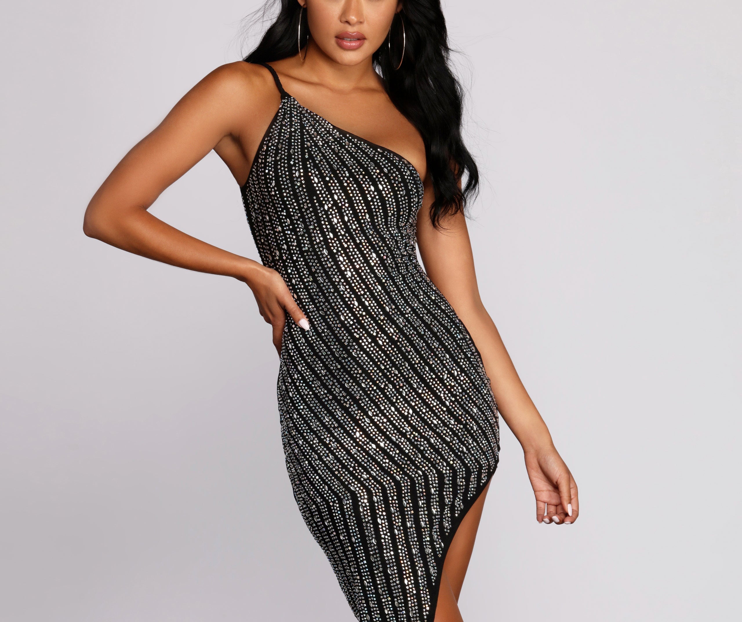 Venus Mesh Heat Stone Gown