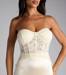 Ciara Lace Corset Satin Mermaid Formal Dress