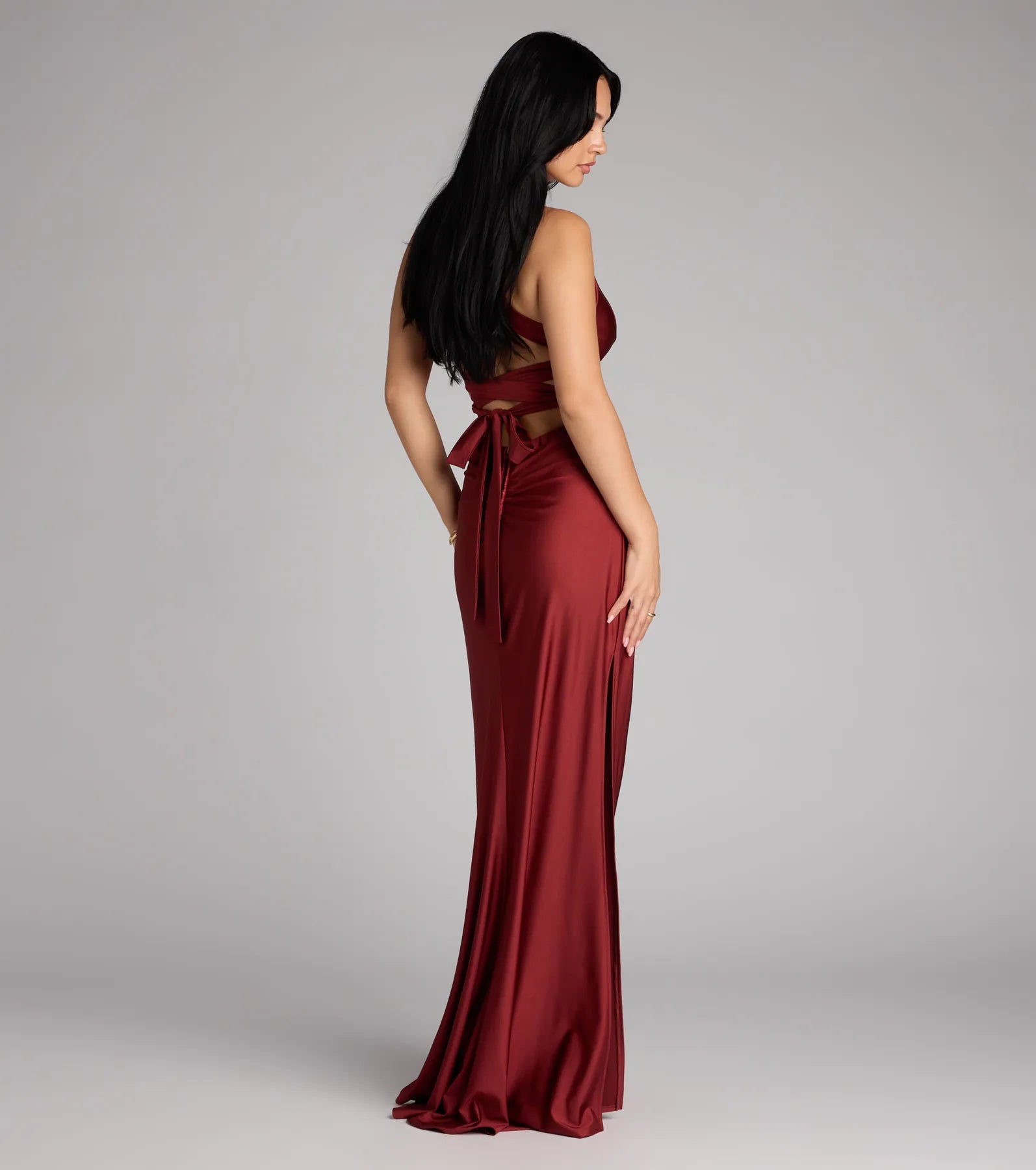 Jianne Formal Lace-Up Back Long Dress