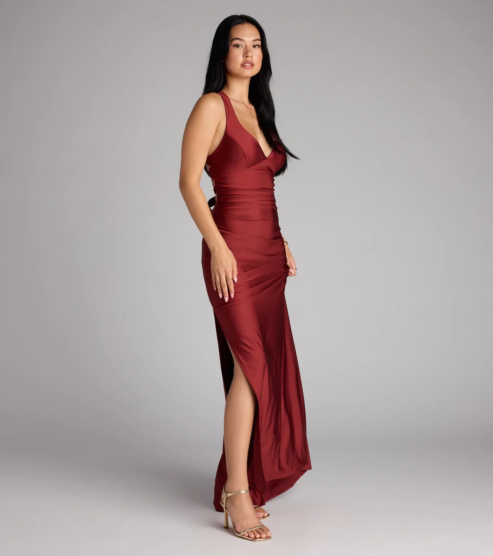 Jianne Formal Lace-Up Back Long Dress