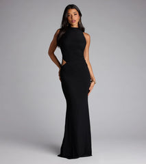 Katherine Mock Neck Cutout Mermaid Formal Dress