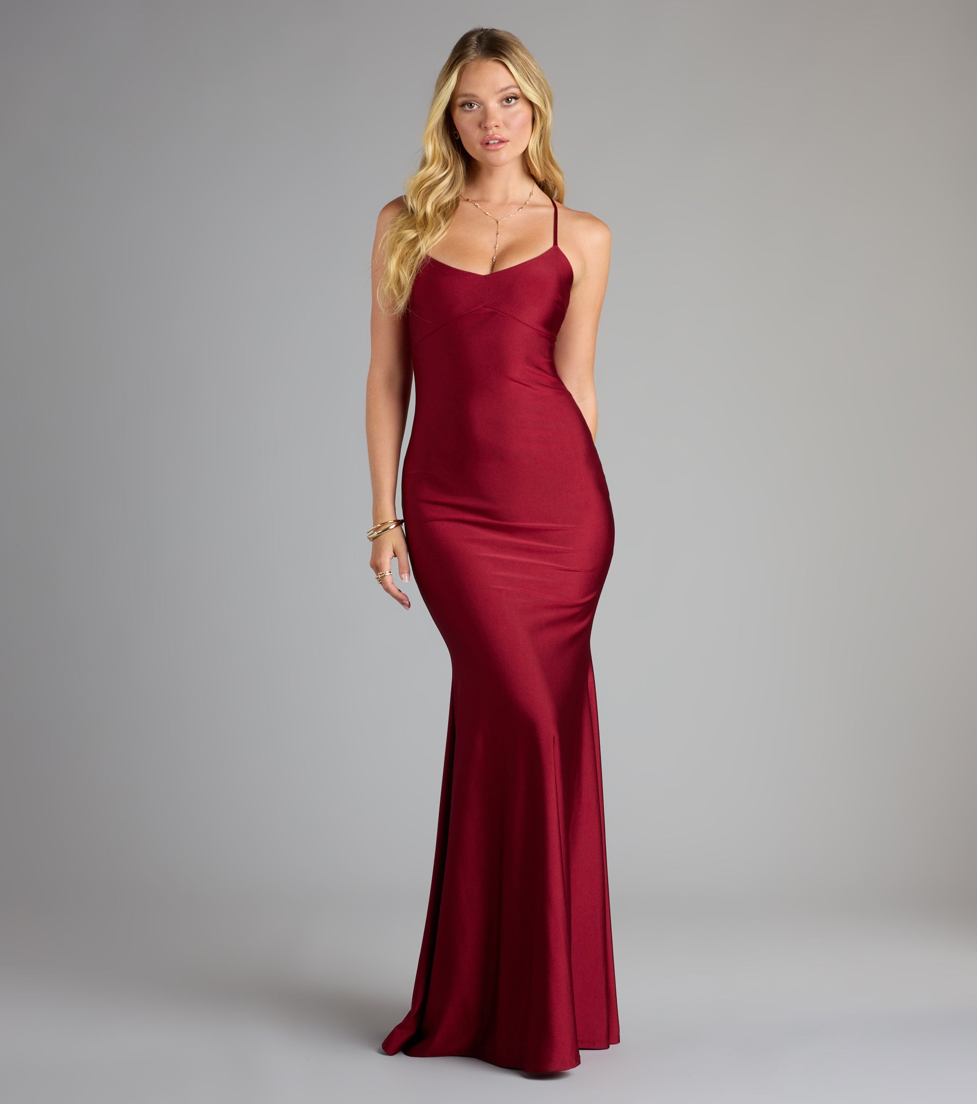 Mindy Strappy Back Mermaid Formal Dress