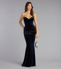 Shayna Velvet Corset Mermaid Formal Dress