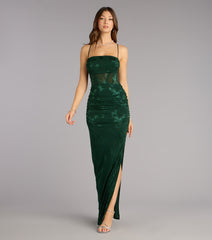 Sydney Lace Corset Mermaid Slit Formal Dress