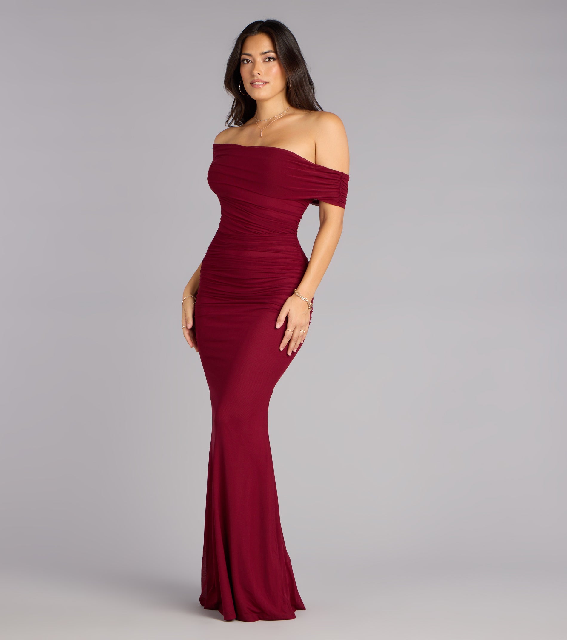 Ashlynn Off-Shoulder Mermaid Formal Dress