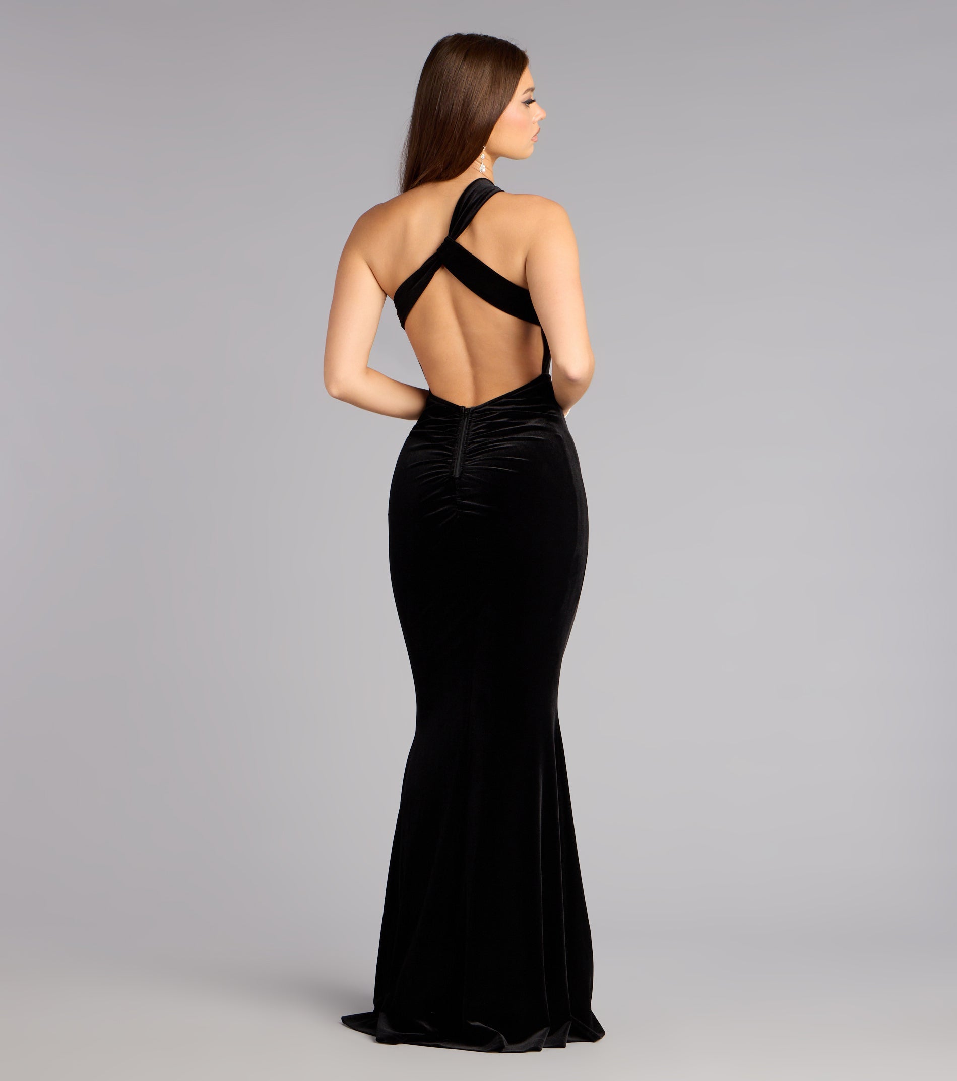 Monica Velvet Cutout Mermaid Formal Dress