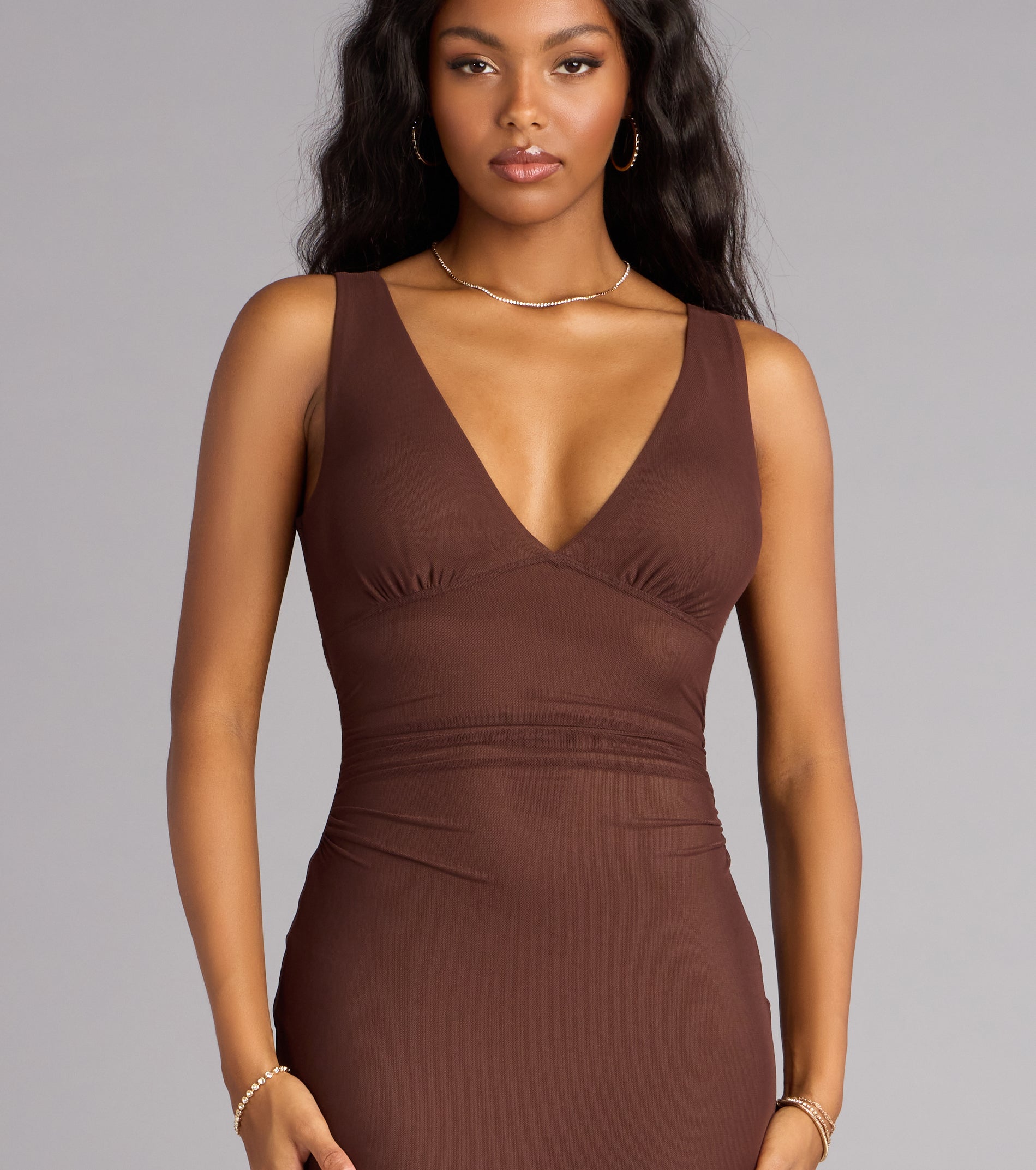 Erica Mesh Open Back Mermaid Formal Dress