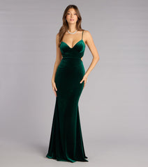 Elisa Velvet Cutout Mermaid Formal Dress