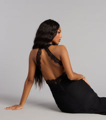 Everlee Mesh Open Back Formal Dress