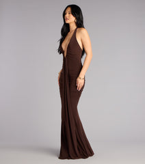 Allyssa Halter Sash Mermaid Formal Dress