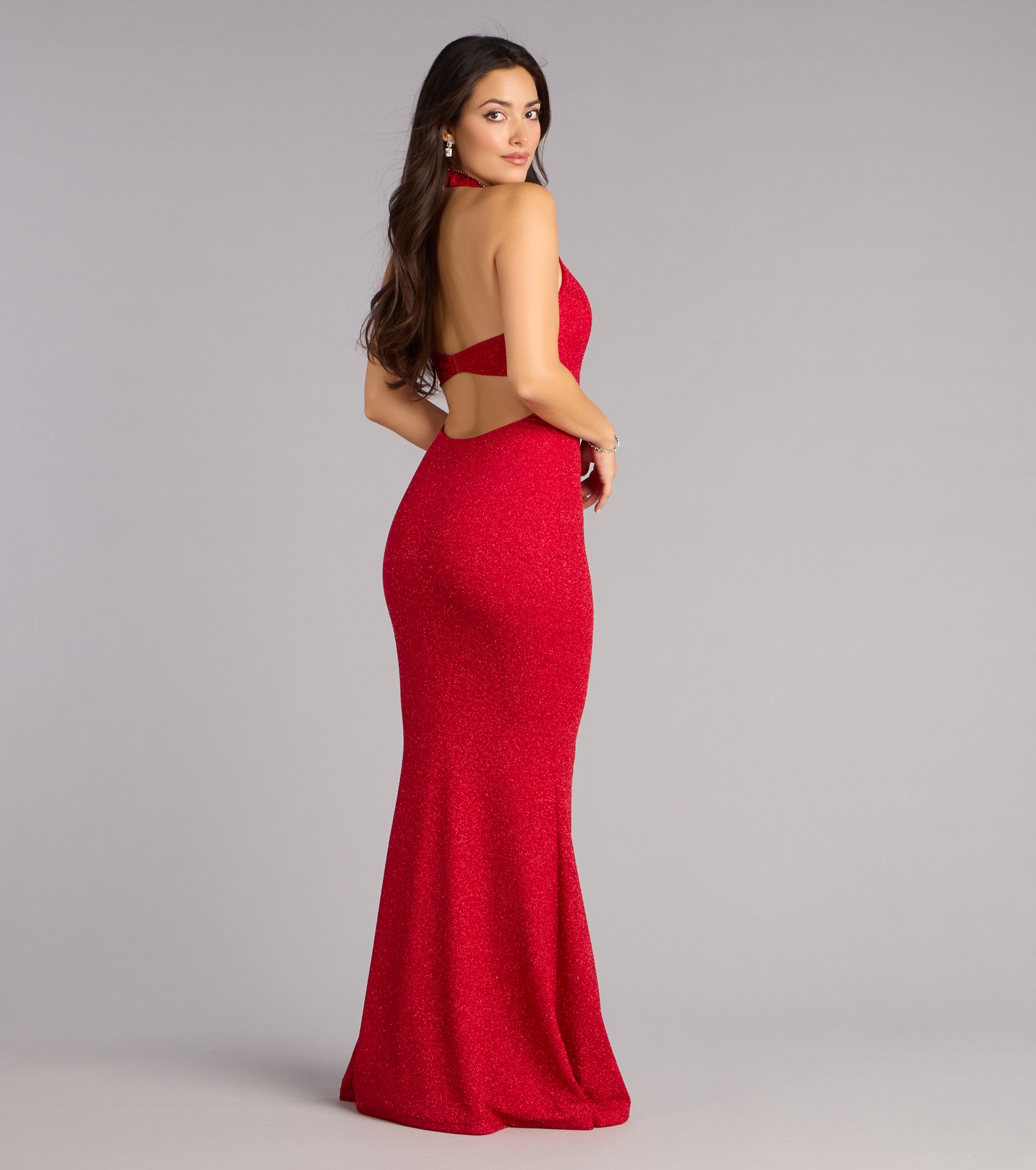 Cleo Glitter Knit Mermaid Formal Dress