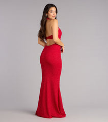 Cleo Glitter Knit Mermaid Formal Dress