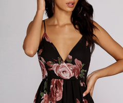 Astrid Chiffon Floral Gown