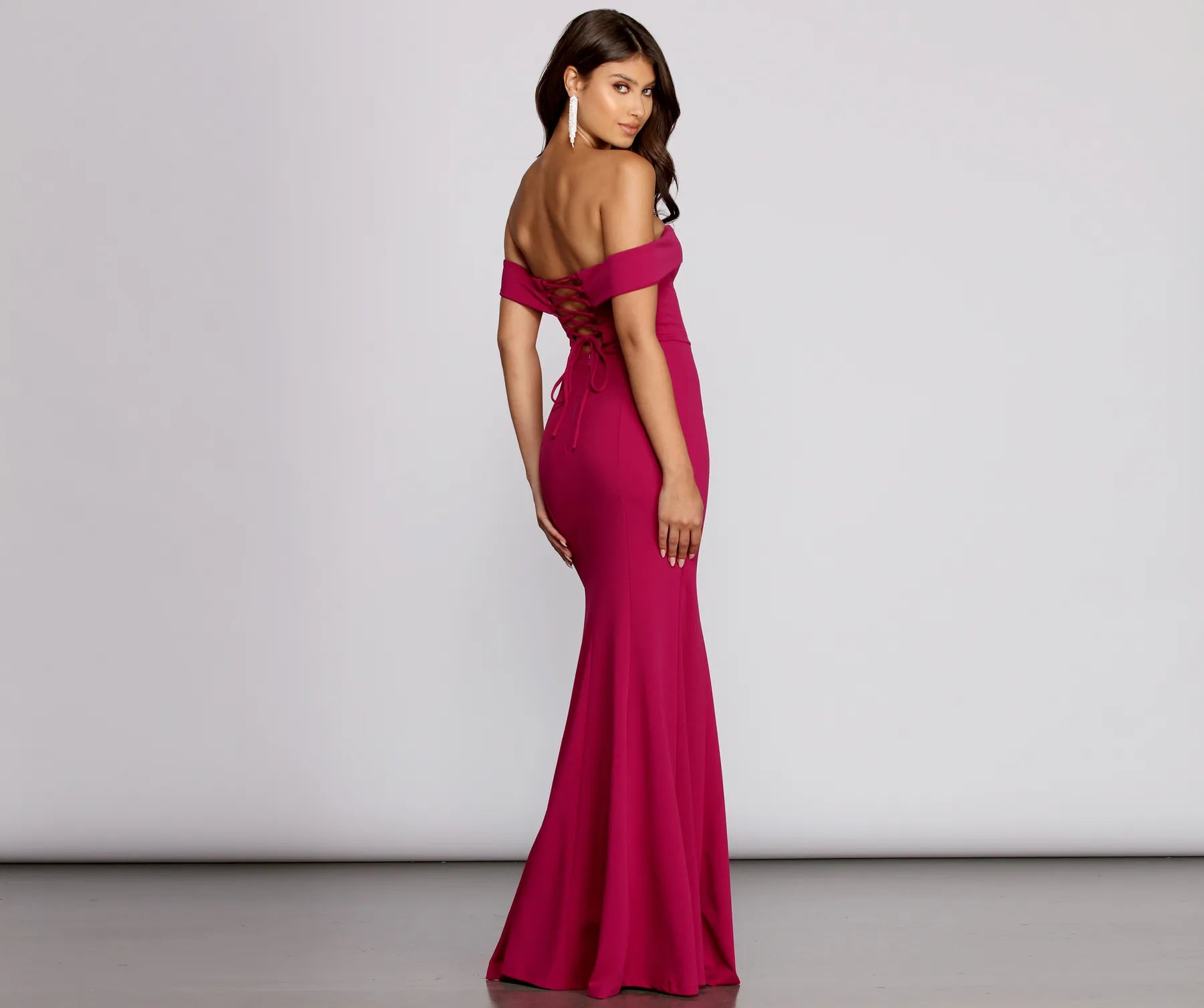 Emerson Formal Lattice Mermaid Dress