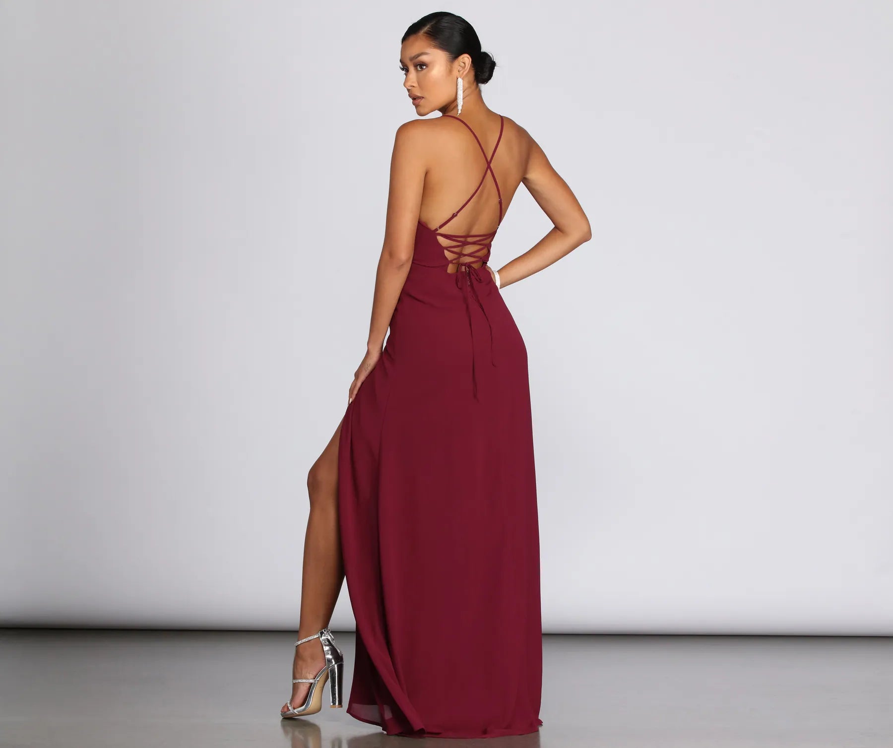 Brianna Chiffon A-Line Dress