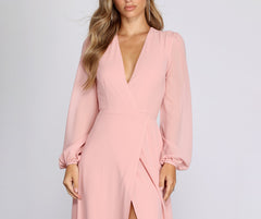 Mavis Chiffon Wrap Gown