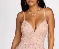 Vivian Textured Sequin Mermaid Dress