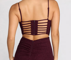 Sawyer Glitter High Slit Dress