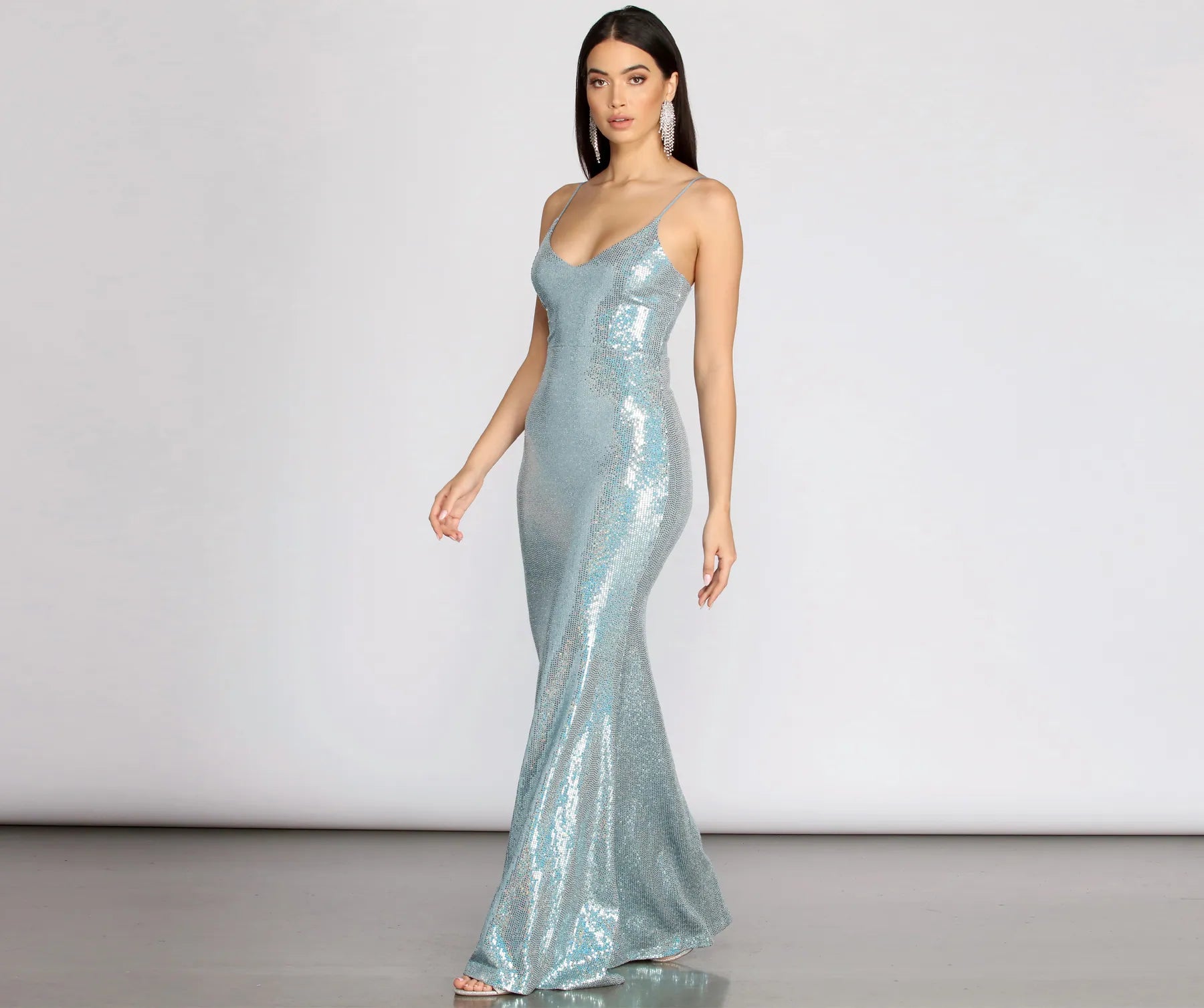 Sonora Glitter Heat Stone Mermaid Dress