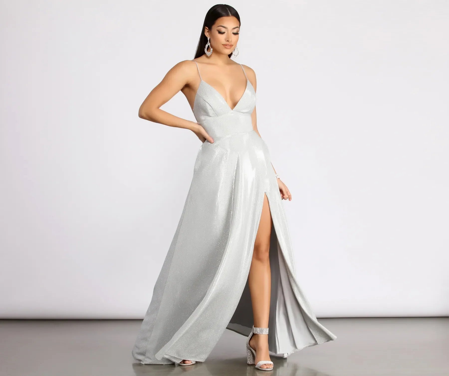 Miranda Glitter A-Line Dress