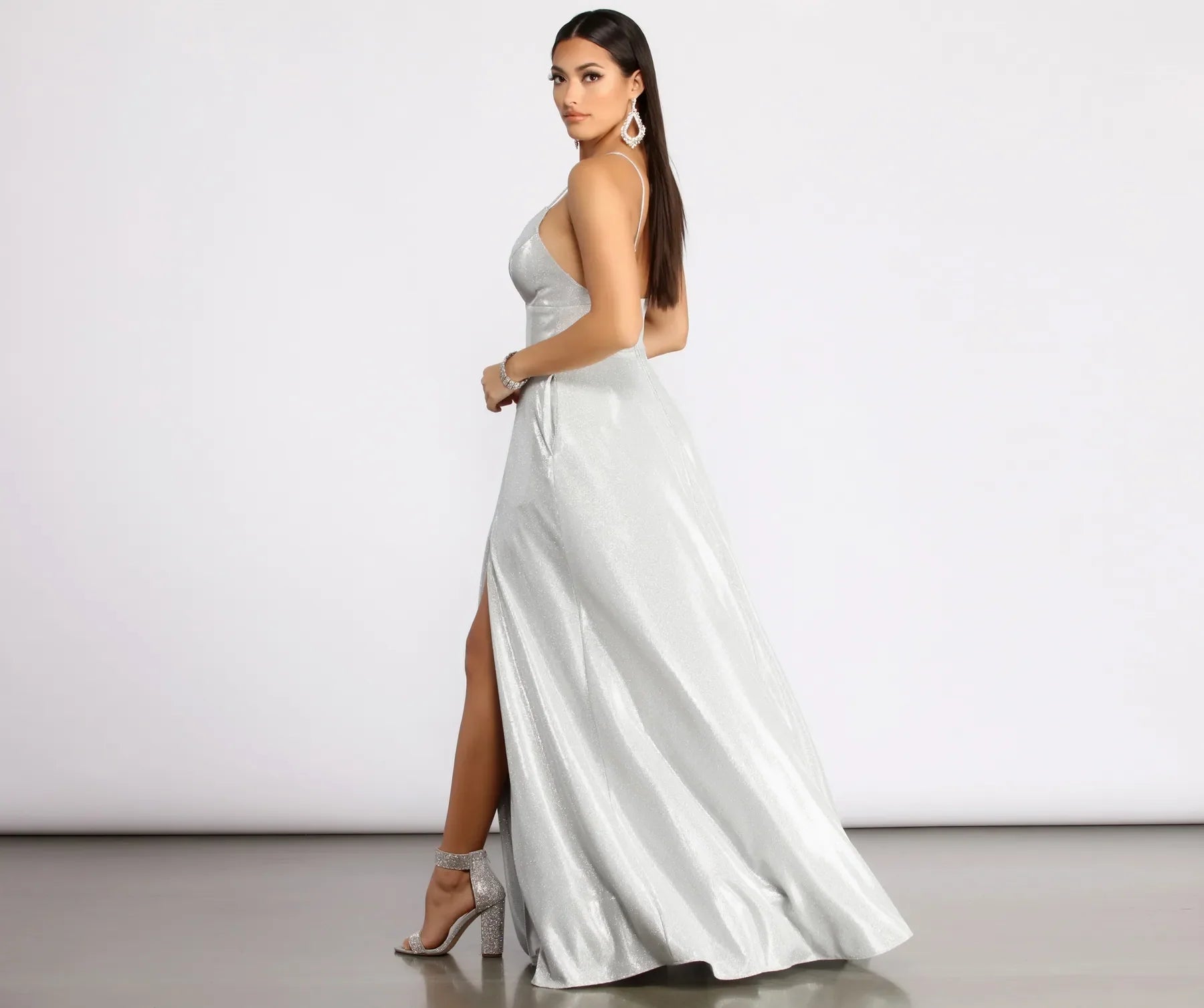 Miranda Glitter A-Line Dress