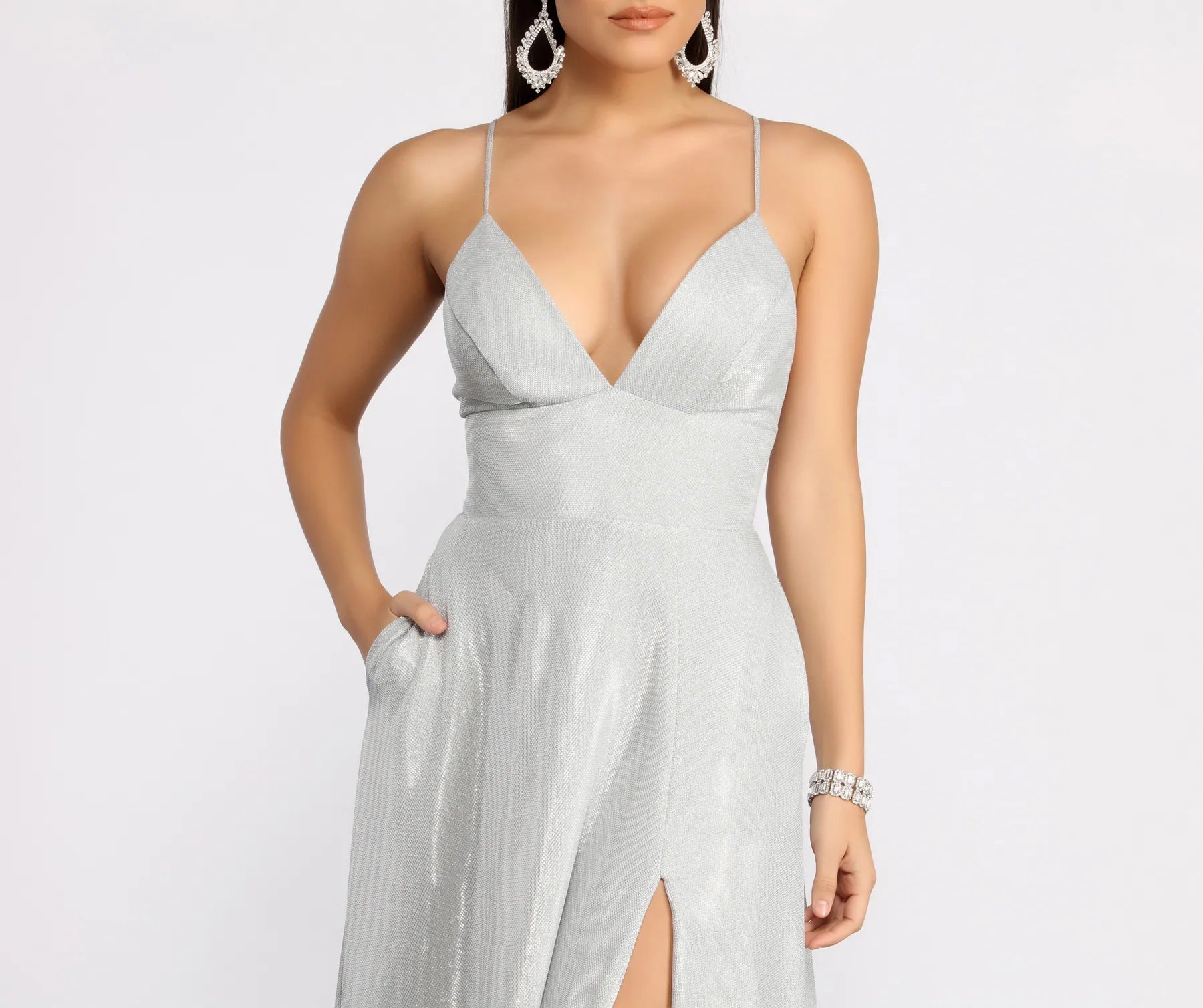 Miranda Glitter A-Line Dress