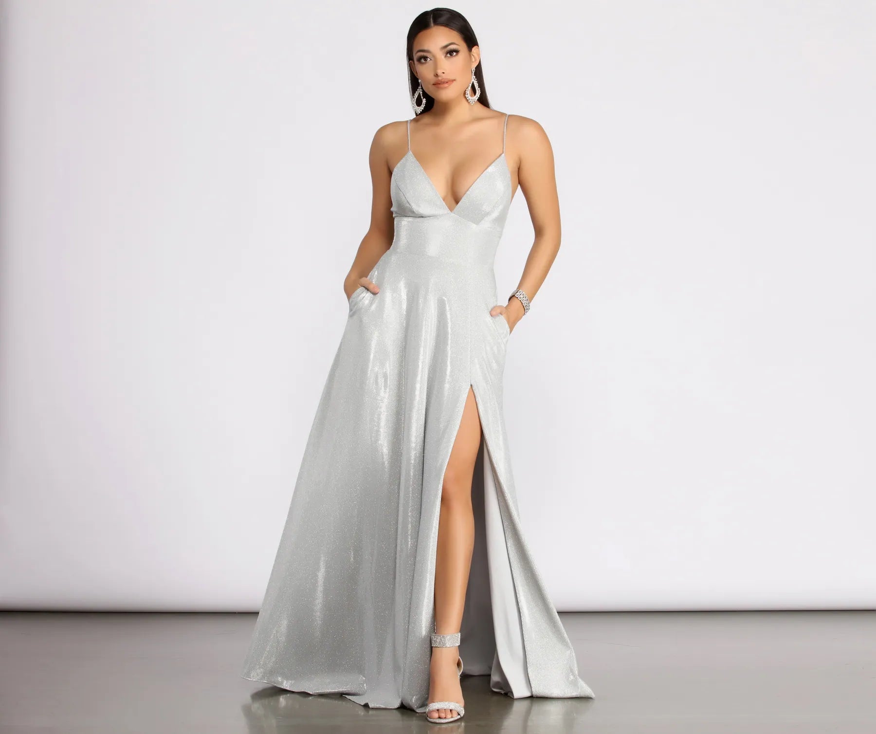 Miranda Glitter A-Line Dress