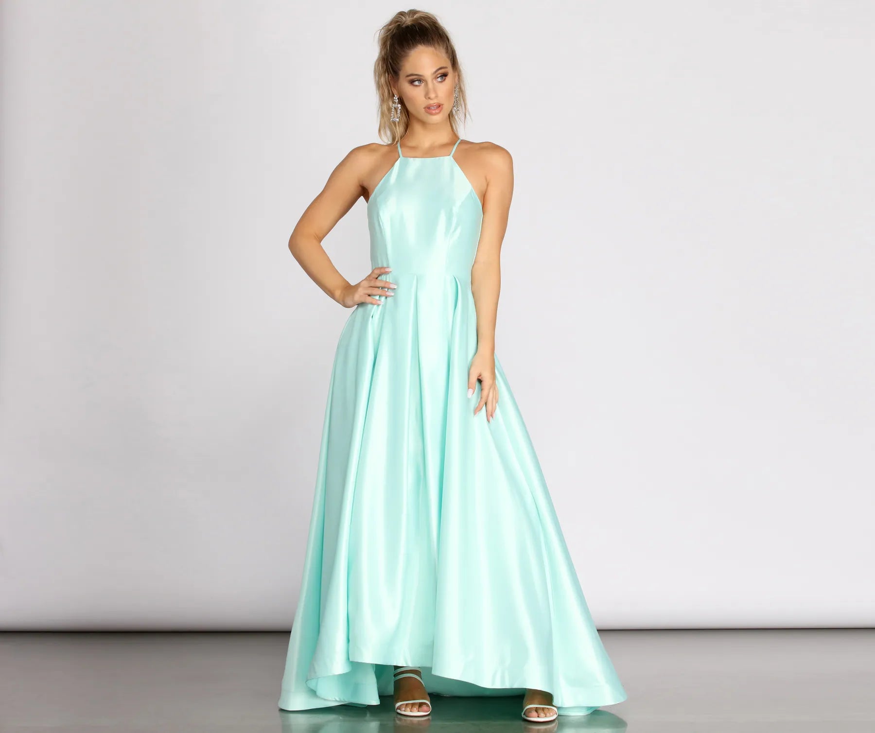 Carmilla Satin High Low A-Line Dress