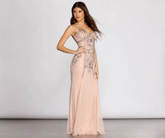 Arianna Formal Beaded Sleeveless Dress